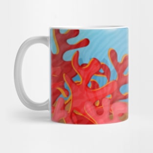 Ocean Underwater Waves Scene with Coral and Fish Mug